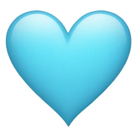 light blue heart sticker