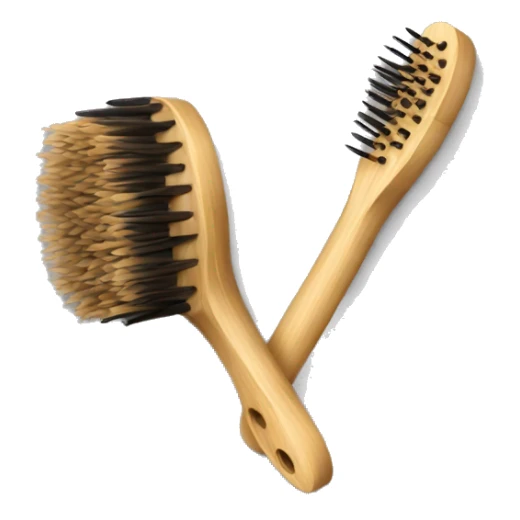 Bamboo hair brush sticker