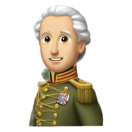King George the III wearing an army uniform mounted atop a house  sticker