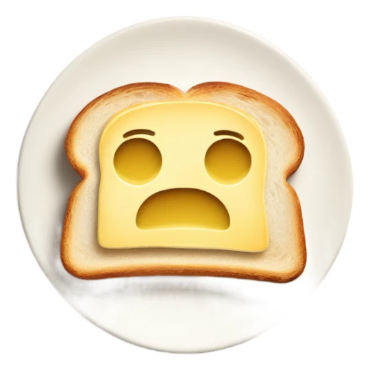 Sourdough toast with butter and salt sticker