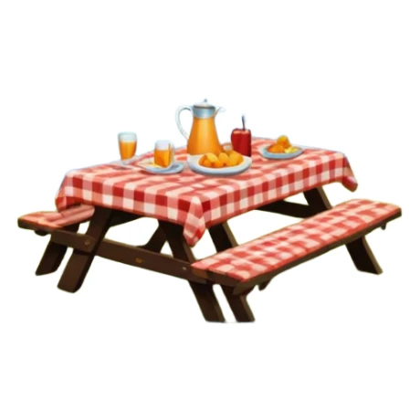 Fall picnic on a lake scenery  sticker