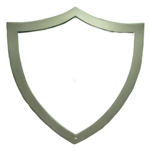 Create an emoji of a green scalloped shield that has check mark in the center sticker