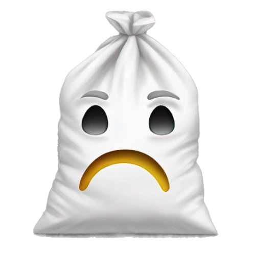 White dust in bag sticker