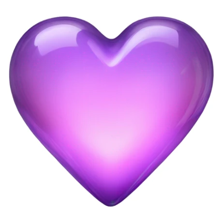 Neon glass mauve heart  sticker