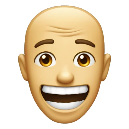 wide eyed open mouth smile like 😀 but with a tear falling down  sticker