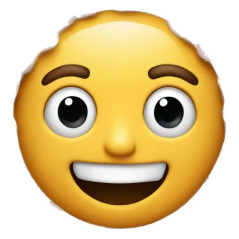 Smile emoji covered in nut sticker