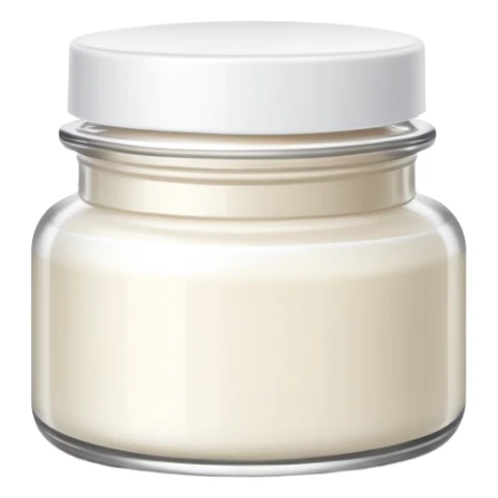 Skincare cream jar with safety seal sticker