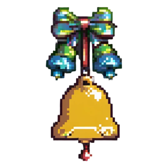 pixel art ghungroo bells for Indian classical dance sticker