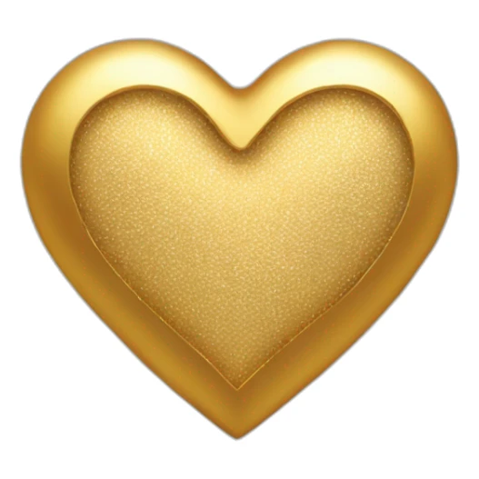 Gold Heart Emoji in HD sticker