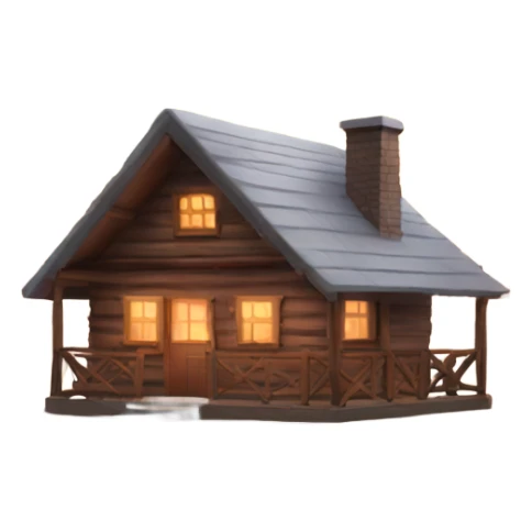 Cozy cabin in the woods  sticker