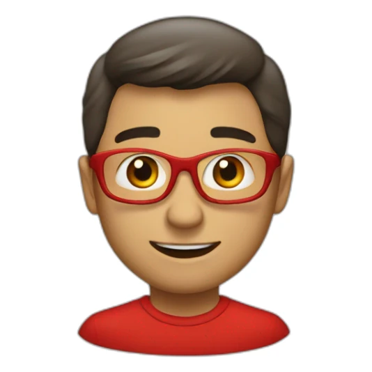 Troisième doit dans un coeur rouge sticker