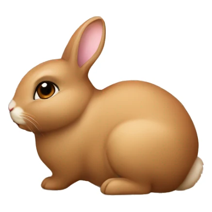 make an emoji that looks like this bunny 🐰 but a brown bunny instead of white sticker