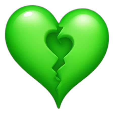 Two-Green-heart sticker