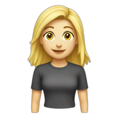 caucasian female rock tshirt sticker