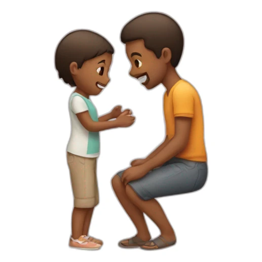 parent playing with one kid and not the other sticker