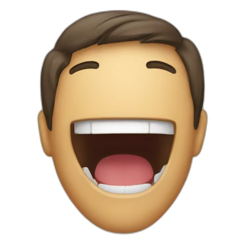 a person with a wide open mouth in profile sticker