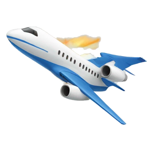 jet plane with vapor trails sticker