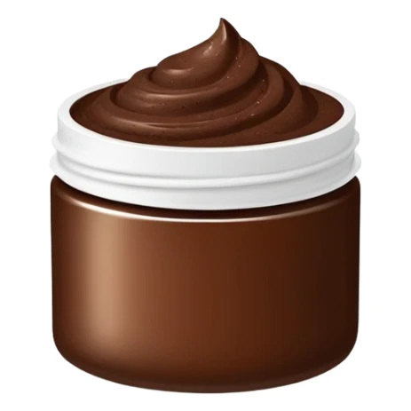 Dark brown Body scrub cream pot  sticker
