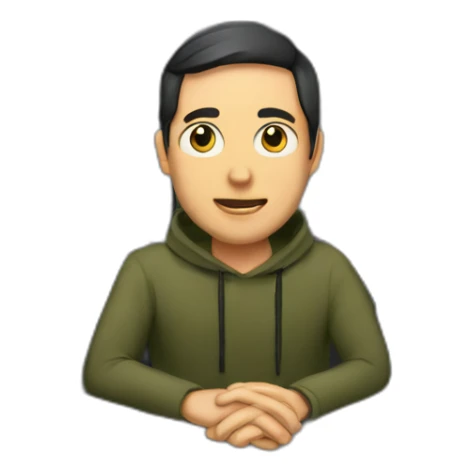 man in an underground bunker in front of several monitors sticker