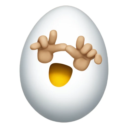 Little egg man throws his hands in the air going wild ￼ sticker