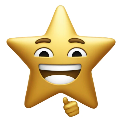gold star with thumbs up sticker