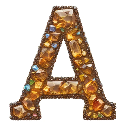 The letter A, which has a crystal frame, is animated by scrolling, after which the tether icon appears sticker