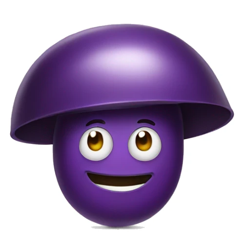 eggplant wearing a helmet sticker