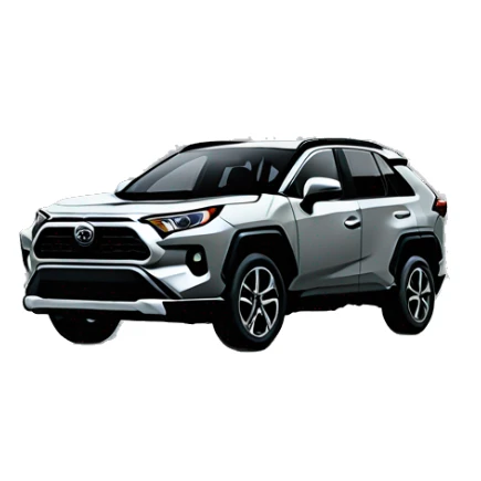 2024 Dark gray Toyota rav4 front and side angled sticker