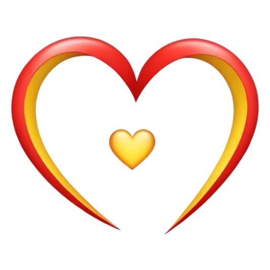 Crea 2 cuori che fanno una parabola  sticker