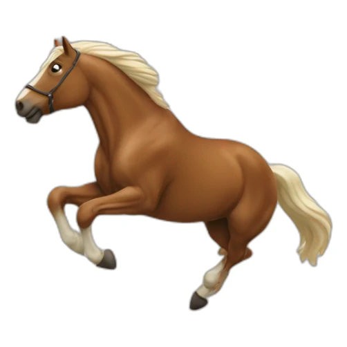 Un cheval entrain de sauter sticker