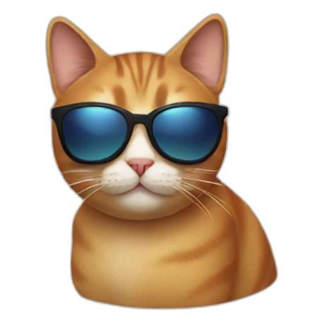 Cat with sunglasses sticker