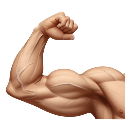 muscular arm of white young man, focus on the arm sticker