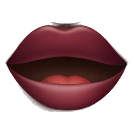 Burgundy kiss sticker