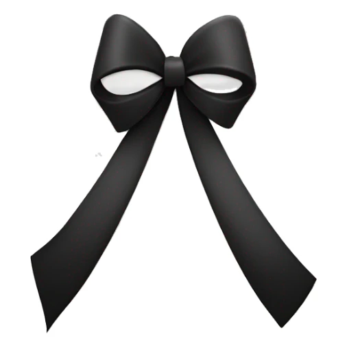black bow with the words “good riddance” engraved in white sticker