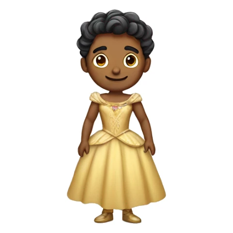 Hombre moreno con vestido de princesa  sticker