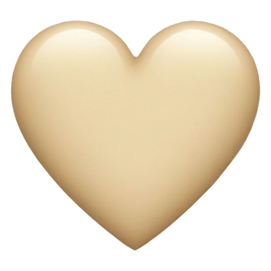 beige heart sticker