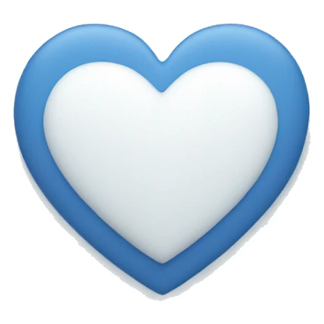 Blue and white heart sticker