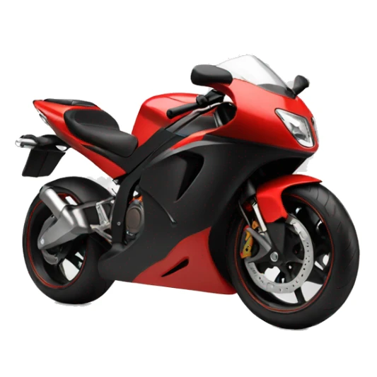 black and red sports motorcycle  sticker