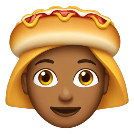 woman with hot dog hat sticker