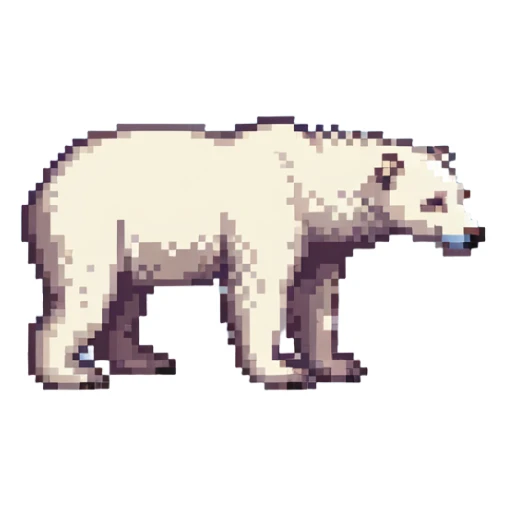 close-up of polar bear with penguins in the distance sticker