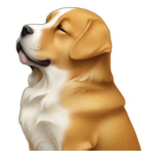 trump kissing a dog sticker