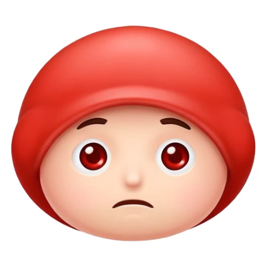 Red blood cell with low hemoglobin, looking tired with pale color sticker