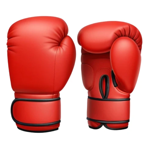 A pair of boxing gloves padded and rounded sticker