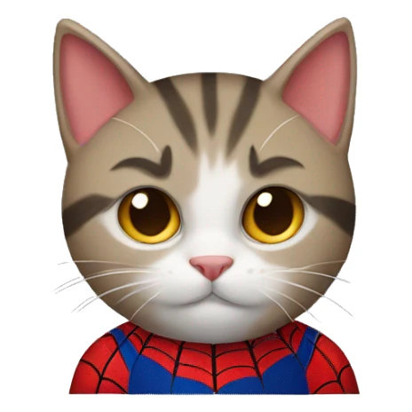 Cat with spiderman uniform sticker