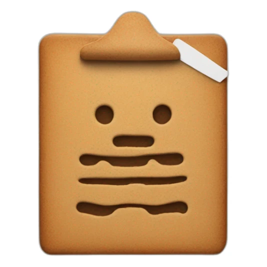 Film clipboard but as a gingerbread sticker