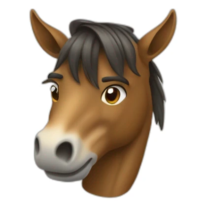 Tete de cheval avec un baton au bout sticker