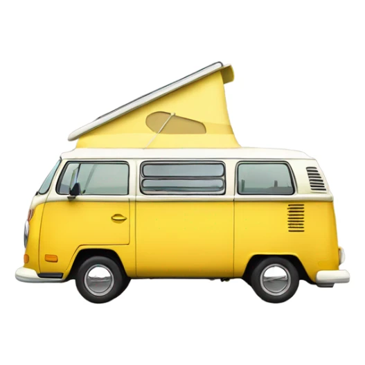 aesthetic yellow Volkswagen campervan retro sticker
