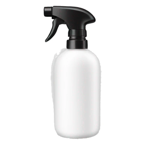 white spray bottle sticker