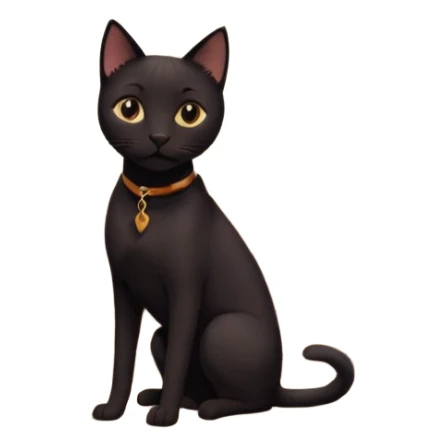 schwarze Katze auf dem Sofa mit unschuligem Blick und Hund auf dem Boden vor einer zerbrochenen Vase - Zimmer ist verwüstet, Kissen liegen unten sticker