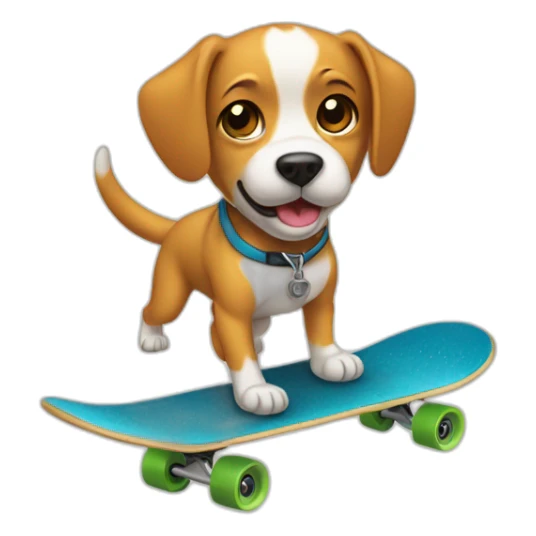 Un chien sur un skateboard sticker